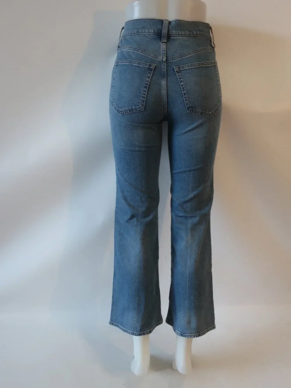 NWT Womens J. Crew Blue (Item- 19) Semi-Stretch High Rise Crop Kick Out Jeans 24